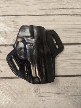 CON250B Black Leather OWB Belt Holster Right Hand Gun Holster
